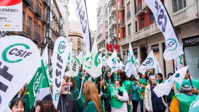 Una manifestación de CSIF Castilla y León en Valladolid