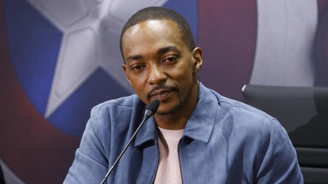 El actor Anthony Mackie durante la rueda de prensa de presentación de 'Capitán América: A Brave New World' en Madrid. Foto: Blanca Millez