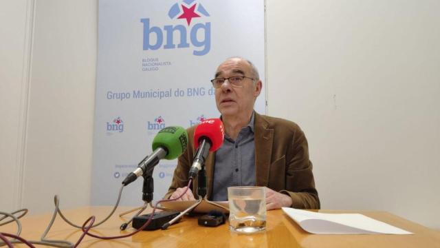 Francisco Jorquera, esta mañana en la oficina del BNG en el Palacio del María Pita.