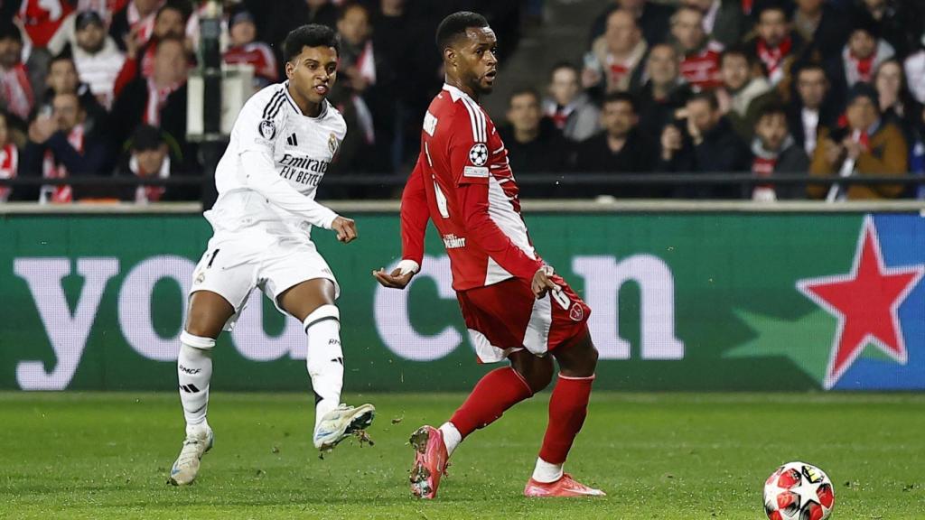 Momento del gol de Rodrygo frente al Brest.