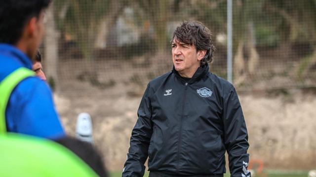 José Vicente Lledó en su primer entrenamiento con el equipo este miércoles.