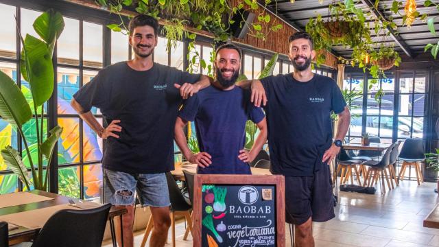 Tomás Ríos, Gastón Guzzardi e Ivo Lamagni conforman el equipo de Baobab Soul Kitchen & Bar.