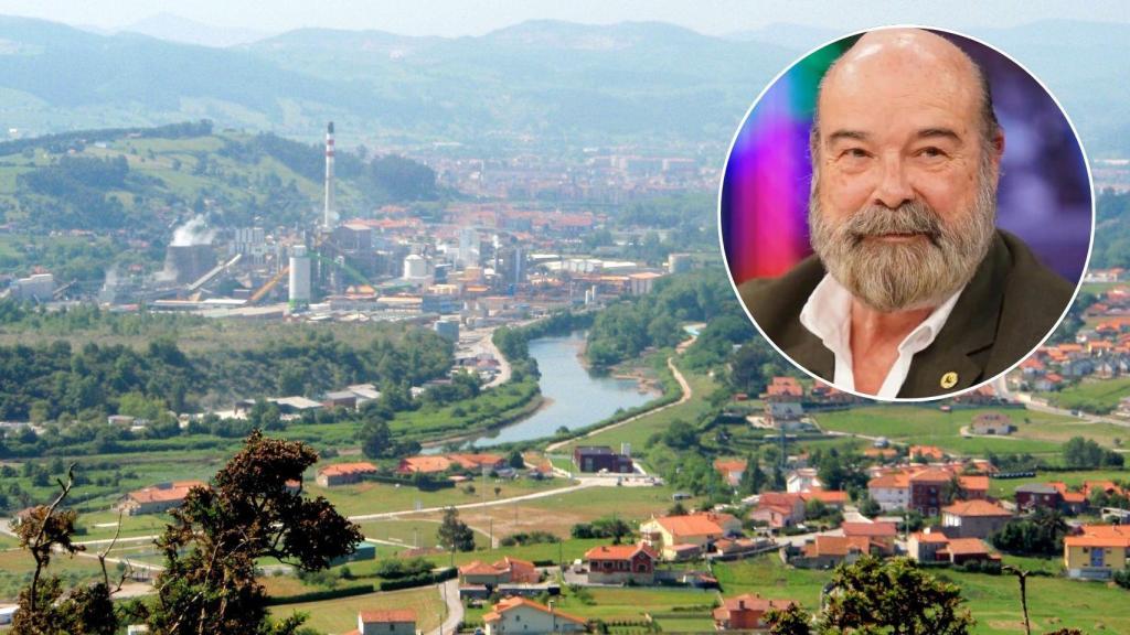 Fotomontaje de BLUPER con Antonio Resines y su pueblo de Cantabria.