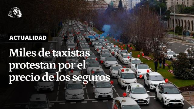 Vídeo | Miles de taxistas colapsan calles y autovías por los precios abusivos de los seguros