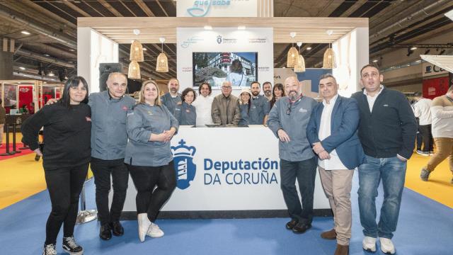 La Diputación de A Coruña con los proveedores, productores y empresas participantes en Madrid Fusión.