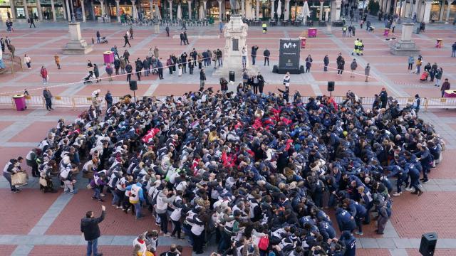 Melé multitudinaria en la Plaza Mayor de Valladolid