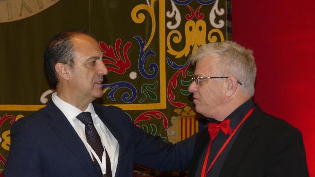 El consejero de Sanidad, José Luis Bancalero, y el jefe del Centro Integrado de Prevención del Cáncer en el Centro Médico Sourasky (Tel Aviv), Nadir Arber