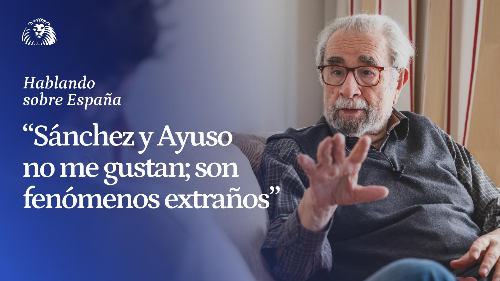 Vídeo | Díaz-Ambrona, exministro de UCD: "Sánchez y Ayuso no me gustan; son fenómenos extraños"