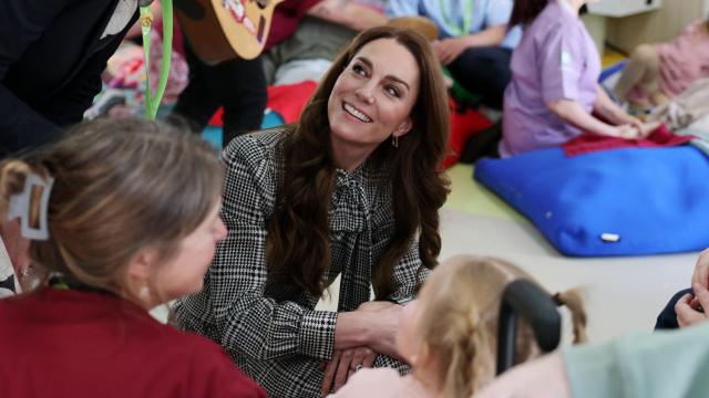 La Princesa, en el hospital Tŷ Hafan de Gales.