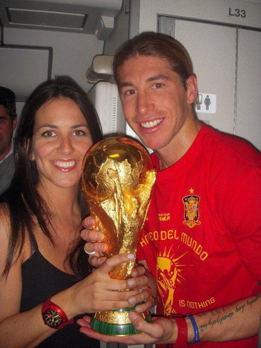 Irene Junquera y Sergio Ramos en 2010.