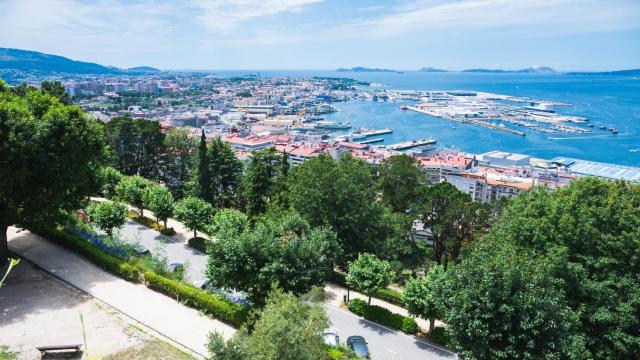 Vista desde la colina del Monte de O Castro, Vigo