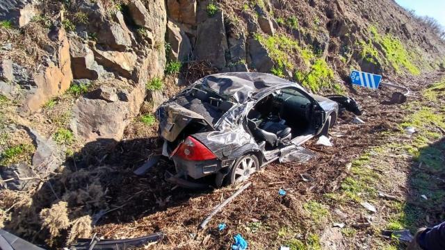 El coche accidentado.