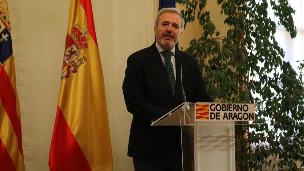 El presidente Azcón ha explicado la postura ante los medios de comunicación