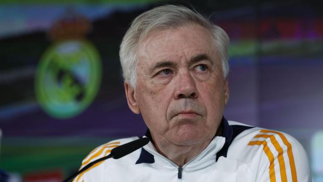 Ancelotti, en rueda de prensa.