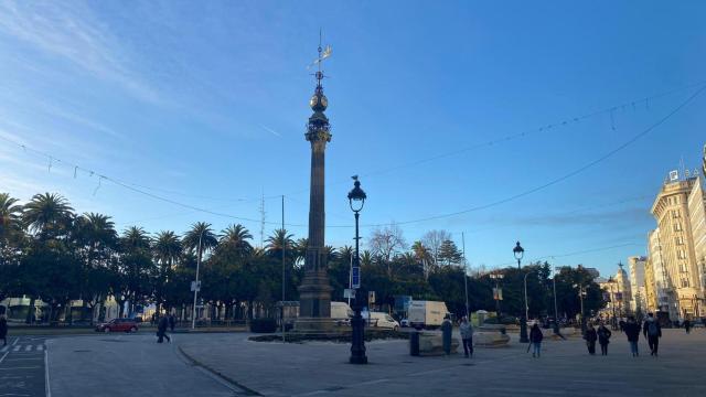 El Obelisco de A Coruña esta mañana