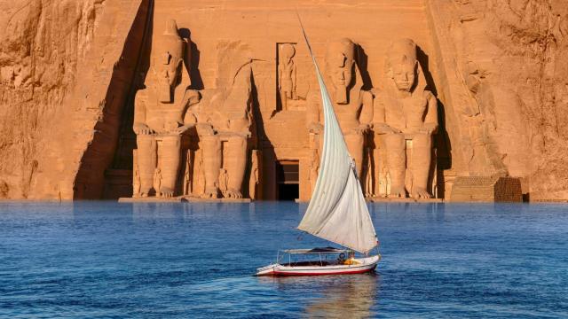 Vista de Abu Simbel, en Egipto