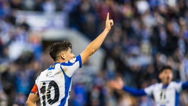 Nico Espinosa, en uno de los partidos del club blanquiazul.