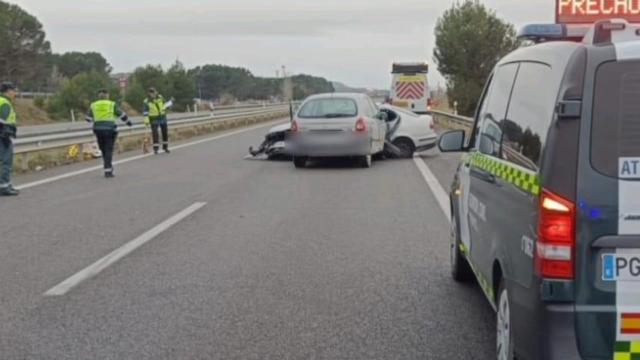 Un fallecido y cuatro heridos de gravedad en un accidente de tráfico en Almudevar (Huesca)