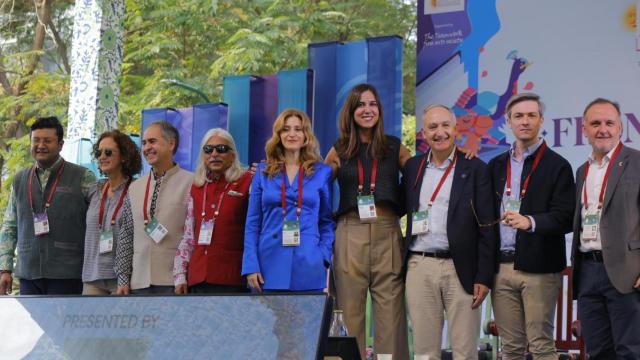 La viceconsejera de Acción Cultural, Mar Sancho, que acudió al país indio junto a una representación de la Comunidad y del Ayuntamiento de Valladolid