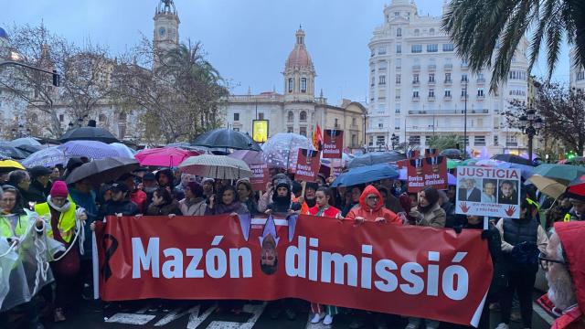 Imagen de la cuarta manifestación de protesta contra la gestión de la dana