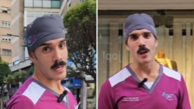 El podólogo durante el vídeo.