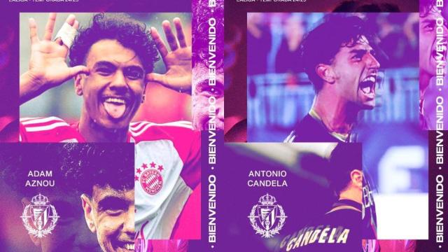 Los nuevos laterales del Real Valladolid, Adam Aznou y Antonio Candela