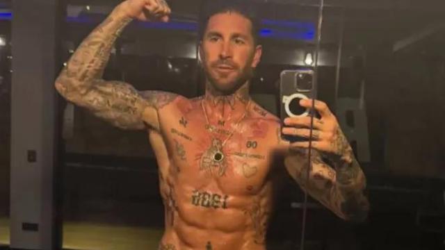 Sergio Ramos,  en una imagen de sus redes sociales.