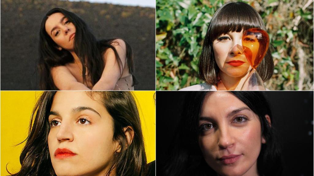 De izquierda a derecha y de arriba abajo, Valeria Castro, Alondra Bentley, Maria Arnal y La Tania