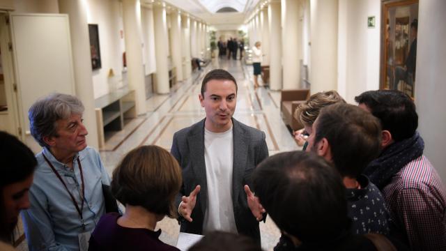 Juan Lobato, en la sesión de control al Gobierno del Senado el pasado 3 de diciembre.