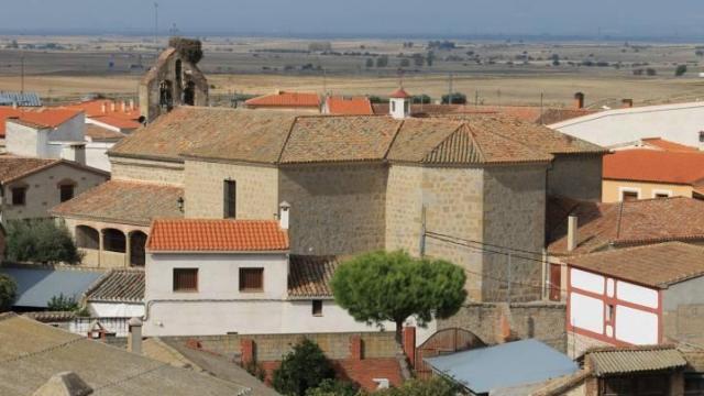 Vista aérea del pueblo de Herreruela de Oropesa.