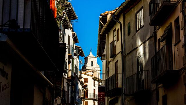 Imagen de una de las calles de Morella (Castellón). Cases de Morella