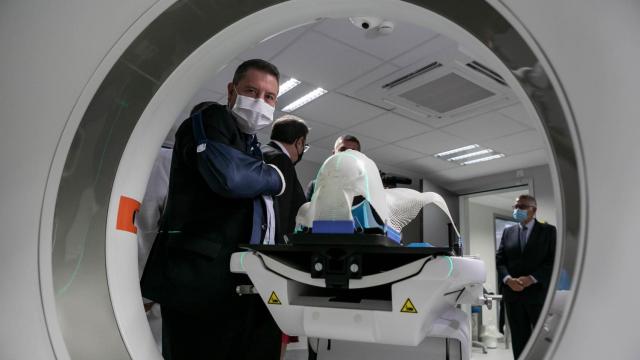 Page, en 2021, durante la inauguración del Servicio de Oncología Radioterápica del Hospital Universitario de Toledo.