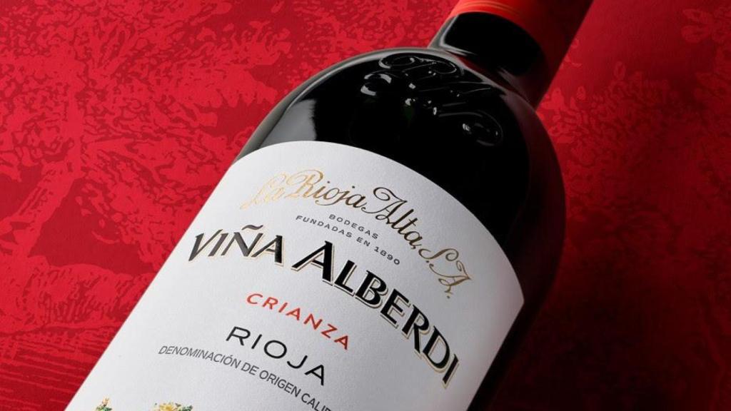 Botella de Viña Alberdi.