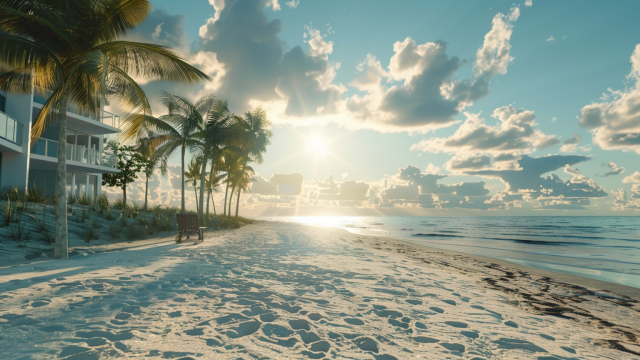 Imagen de una playa de Miami generada con IA