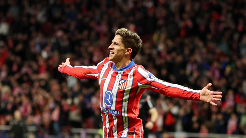 Giuliano Simeone celebra un gol contra el Getafe.