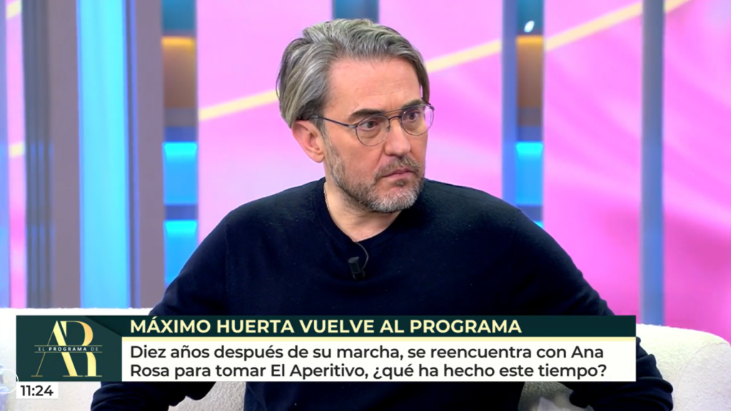 Máximo Huerta en su vuelta a Ana Rosa.