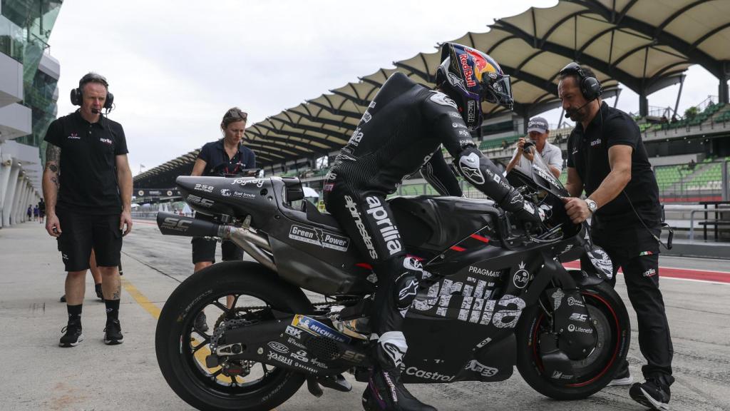 Jorge Martín, durante las pruebas de MotoGP en Sepang.