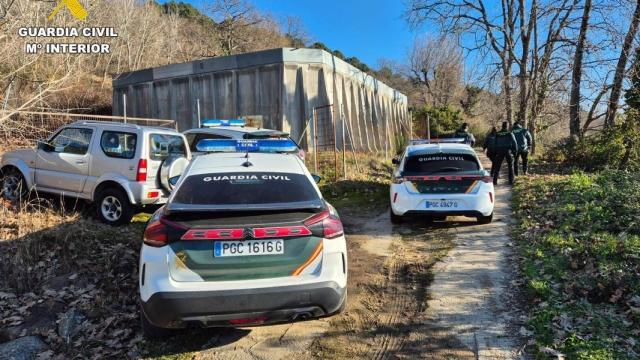 Imagen de la búsqueda del desaparecido en Poyales del Hoyo por parte de la Guardia Civil