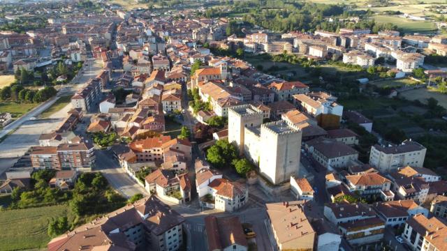 Medina de Pomar visto desde el aire.