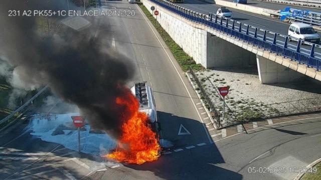 Imagen de la cámara de la DGT situada en el lugar del siniestro.