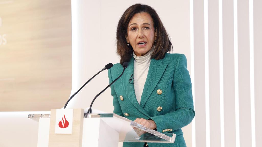 La presidenta de Santander, Ana Botín, presenta los resultados 2024 de la entidad este miércoles.