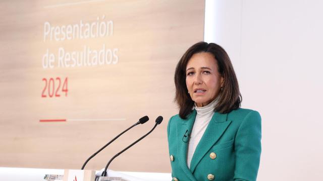 La presidenta de Santander, Ana Botín, el miércoles durante la presentación de los resultados de 2024 de la entidad.