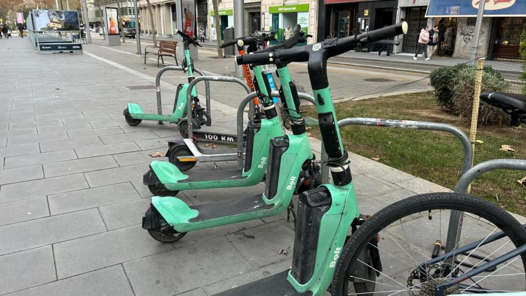 Patinetes eléctricos en Zaragoza.