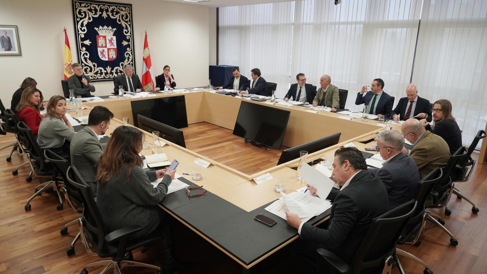 Imagen de la Junta de Portavoces de este jueves en las Cortes de Castilla y León