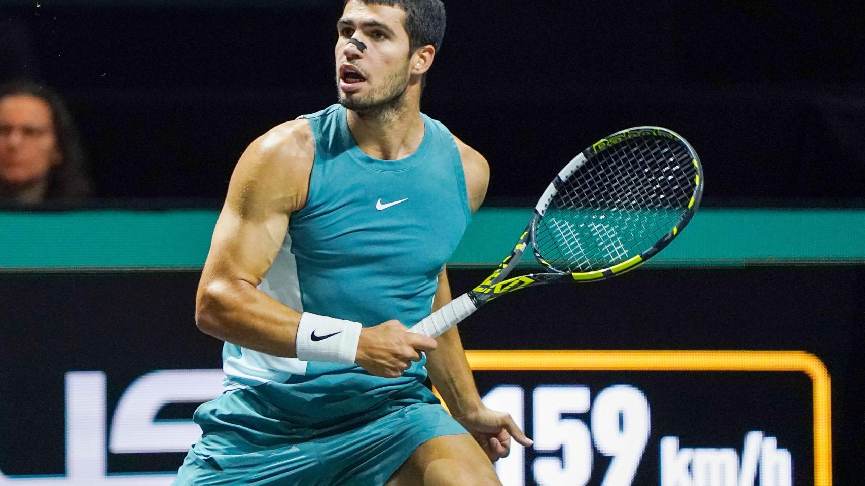 Carlos Alcaraz, en el torneo de Róterdam