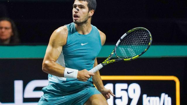 Carlos Alcaraz, en el torneo de Róterdam