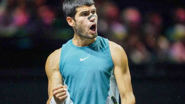 Carlos Alcaraz, en el torneo de Róterdam