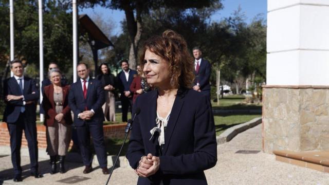 María Jesús Montero, en su visita a Castellar de la Frontera (Cádiz).