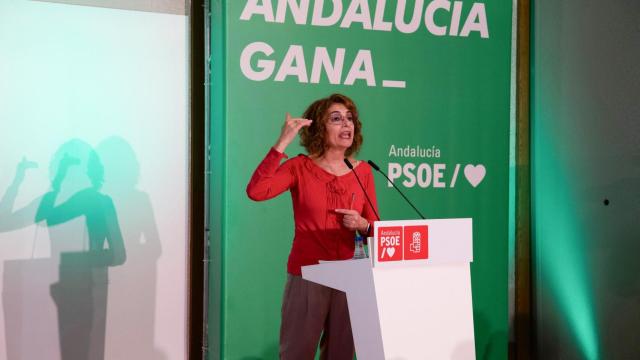 María Jesús Montero, en un acto del partido en Sevilla la pasada semana.