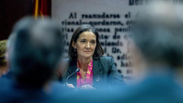 La exministra y portavoz del PSOE en el Ayuntamiento de Madrid, Reyes Maroto, en la Comisión d l ‘caso Koldo’, en el Senado, el 29 de enero.